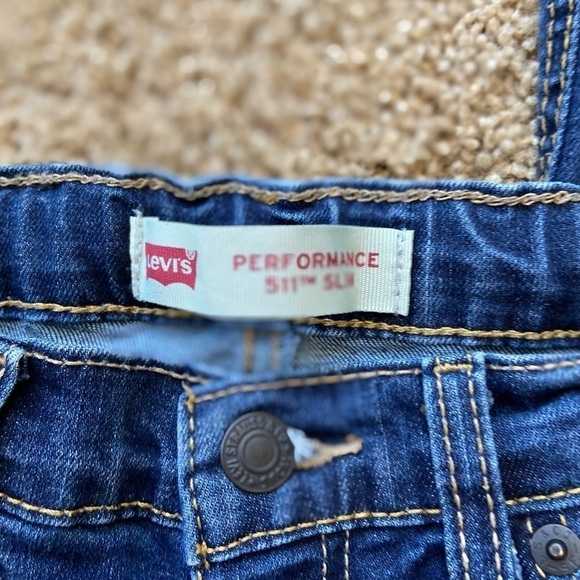 Jeans Kids Levi’s 511 Slim Fit Size 12 Reg - Picture 4 of 6